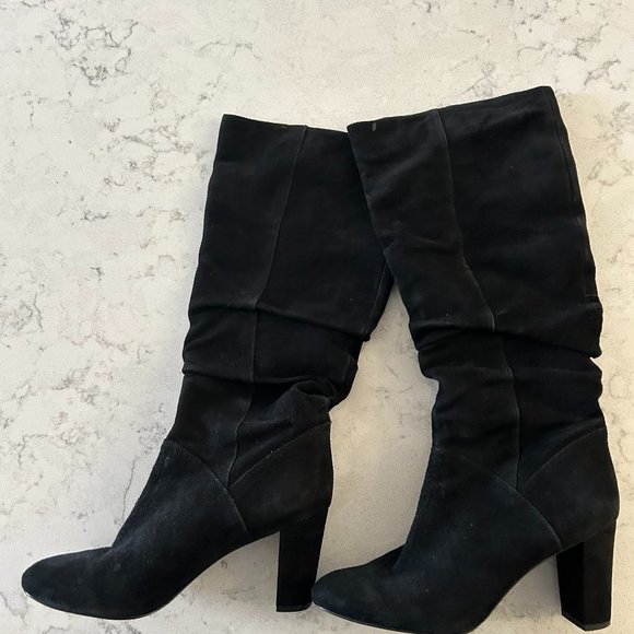 Nine West Shoes - Nine West Faux Black Suede Women's Boots (Size 8.5)
